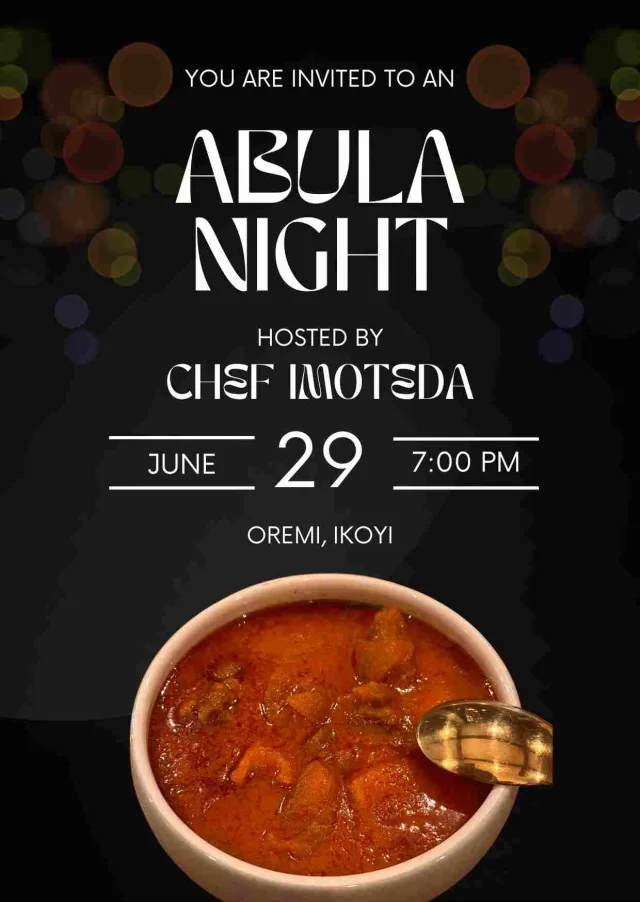 Abula Night With Chef Imoteda cover