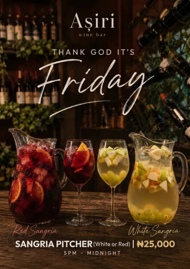 Asiri Wine Bar - TGIF cover