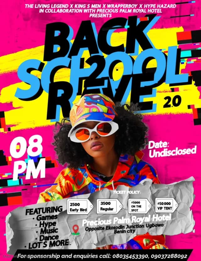 BACK TO SCHOOL RAVE cover
