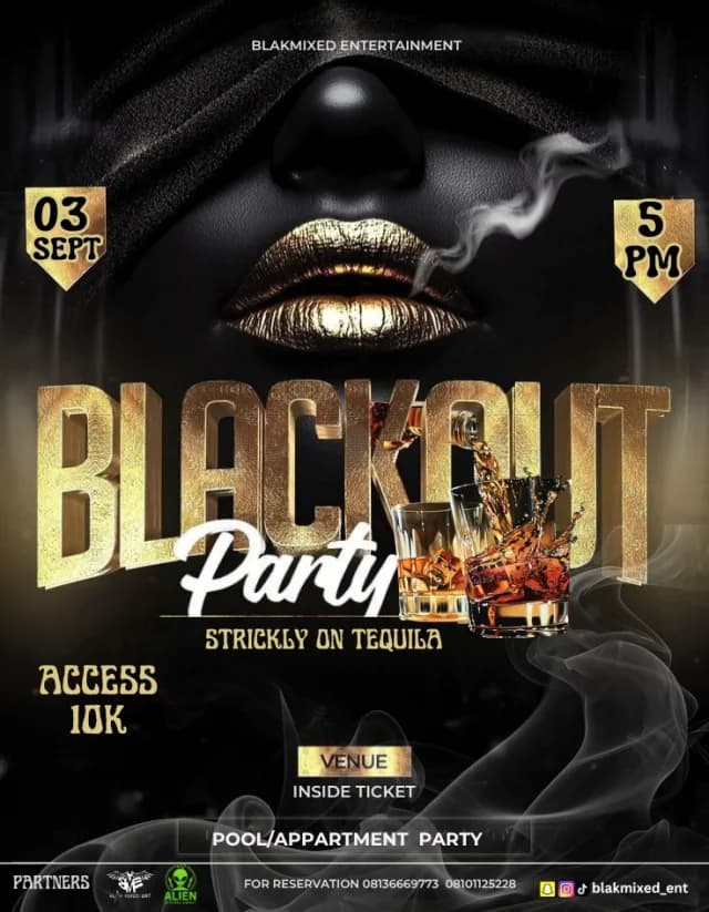 BLACKOUT -- THE ULTIMATE TEQUILA PARTY cover