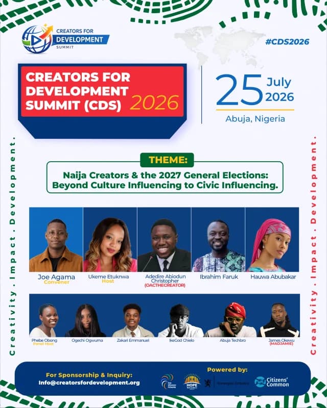 Creators For Development Summit (CDS) 2026 cover