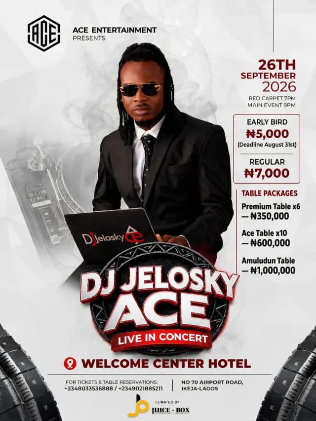 DJ JELOSKY ACE LIVE IN CONCERT 2026 cover