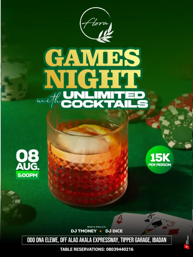 Games Night With Unlimited Cocktails cover