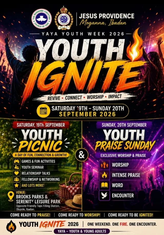 JESUS PROVIDENCE YOUTH WEEK cover
