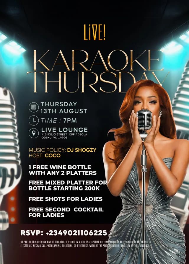 KARAOKE THURSDAY AT LIVE! LOUNGE cover