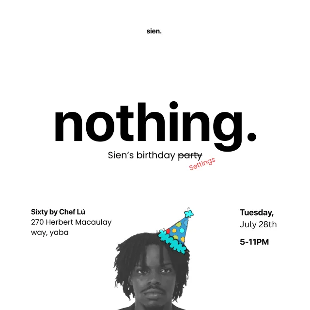 Nothing - Sien’s Birthday Settings cover