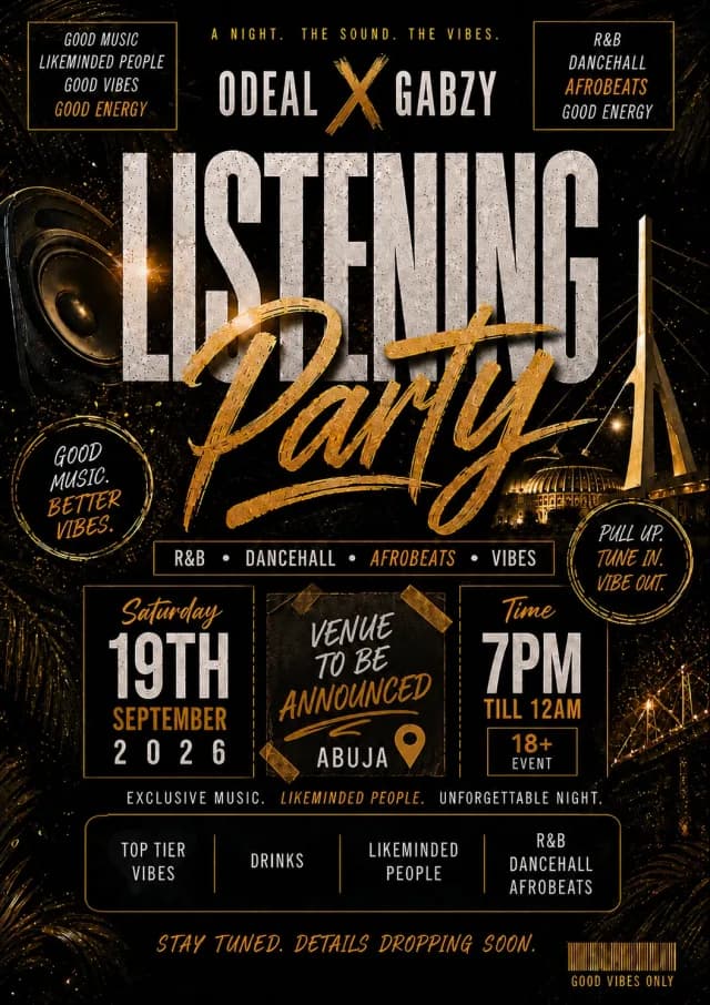 ODEAL X GABZY LISTENING PARTY cover