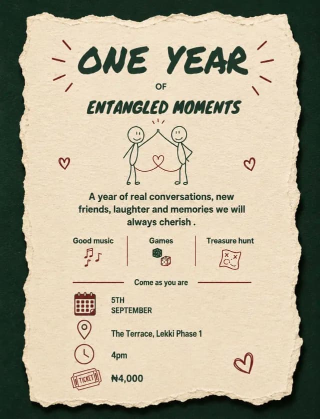 ONE YEAR OF ENTANGLED MOMENTS cover