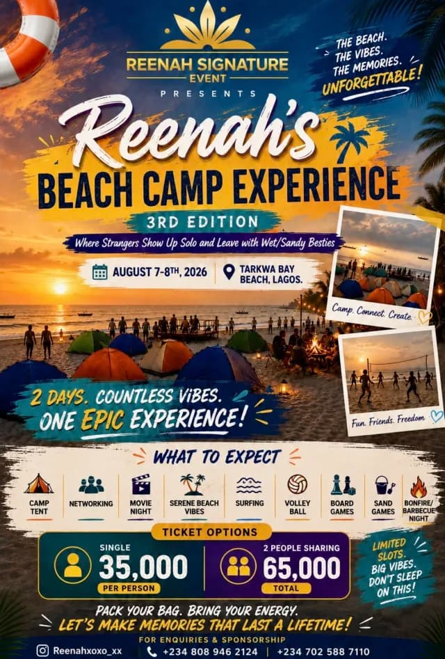 Reenah’s Beach Camp Experience cover