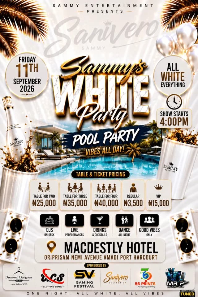 Sammy White Party cover