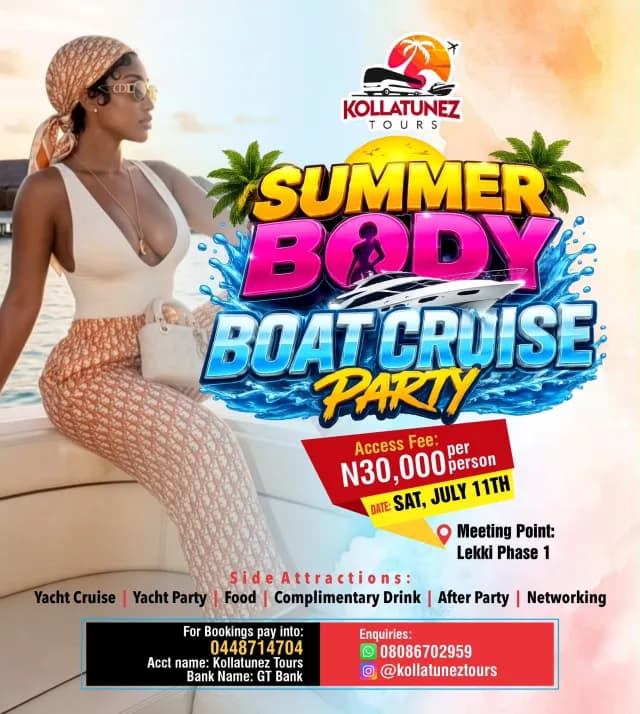 Summer Body Boat Cruise Party cover
