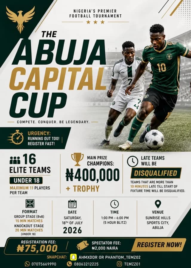 THE ABUJA CAPITAL CUP cover