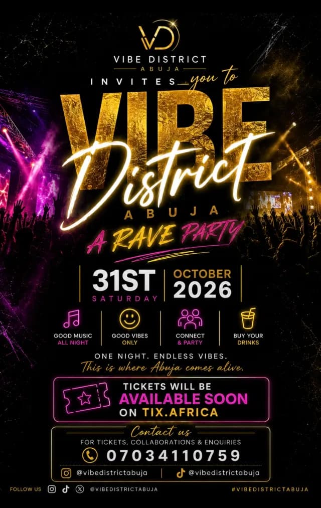 Vibe District Abuja:The Rave cover