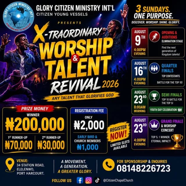 XTRAORDINARY WORSHIP & TALENT REVIVAL 2026 cover