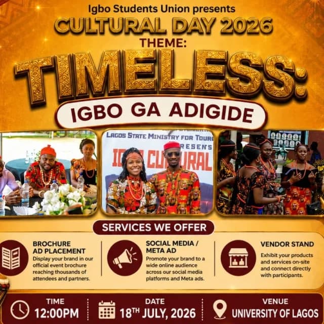 2026 IGBO STUDENTS UNION CULTURAL DAY CELEBRATION cover