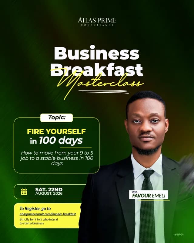 Atlas Founders Breakfast: Fire Yourself In 100 Days cover