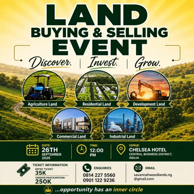 BUY & SELL LAND EVENT cover