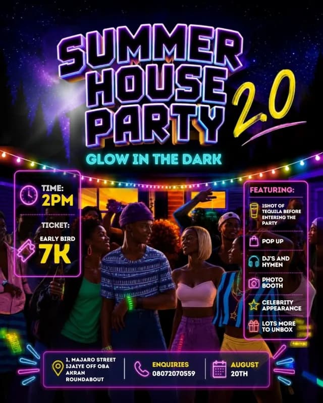 (copy) Summer House Party (glow In The Dark)2.0 cover