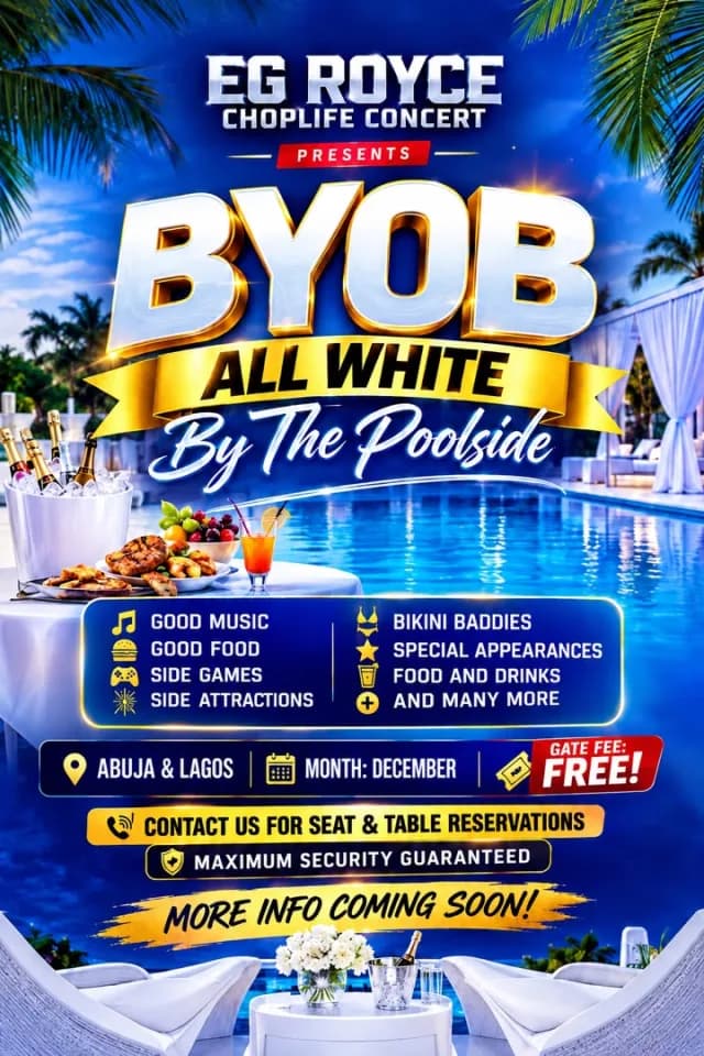 EG ROYCE CHOPLIFE CONCERT (BYOB ALL WHITE BY THE POOLSIDE) cover