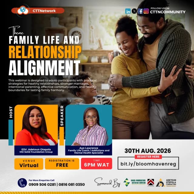 FAMILY LIFE AND RELATIONSHIP ALIGNMENT - BLOOM HAVEN WEBINAR cover