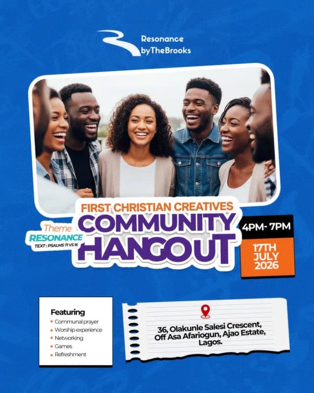 FIRST CHRISTIAN CREATIVES COMMUNITY HANGOUT | RESONANCE cover