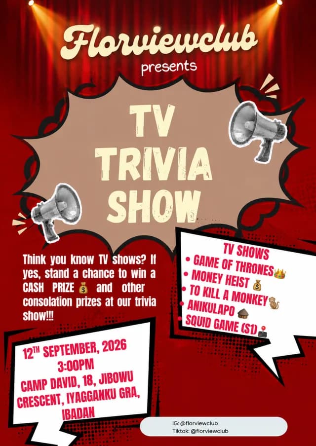 Flor View Club's TV Trivia Show cover