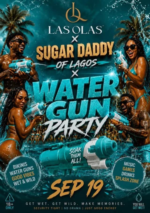 LASOLAS × Sugar Daddy Of Lagos Water Gun Party cover