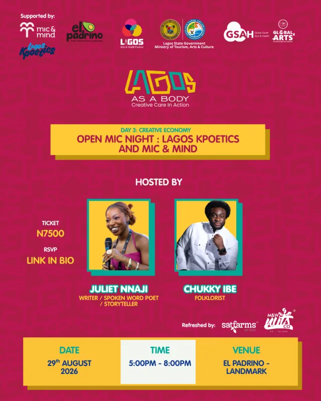 The Art Of Healing - Open Mic Night By Mic & Mind X Lagos Kpoetics cover