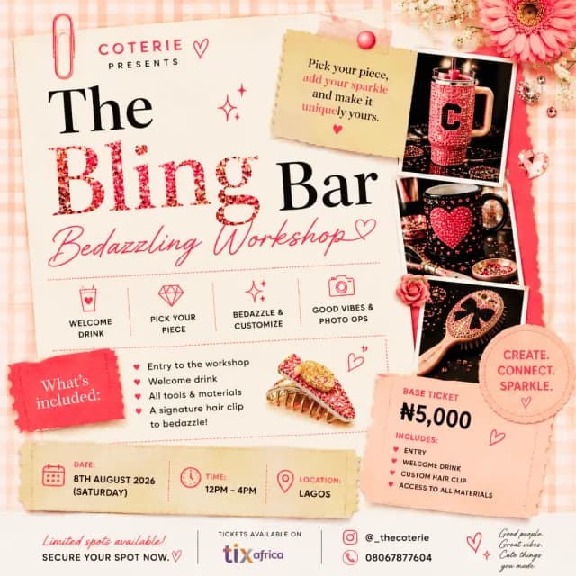 The Bling Bar ✨ A Bedazzling Workshop By Coterie cover