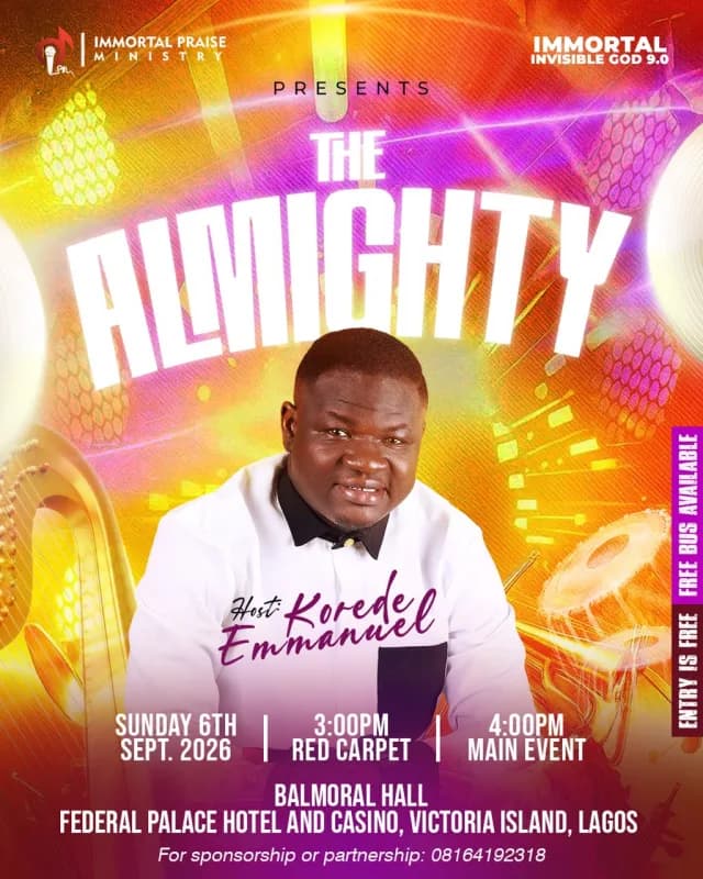 THE IMMORTAL INVISIBLE GOD 9.0 (THE ALMIGHTY) cover