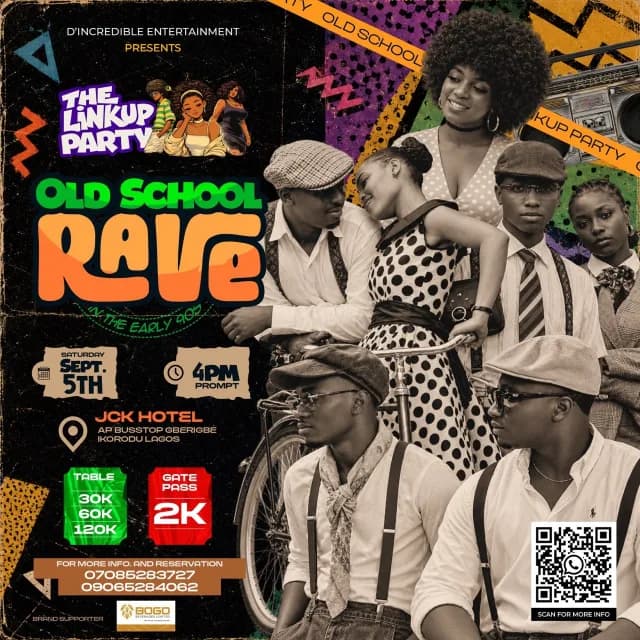 THE LINK UP PARTY OLD SCHOOL RAVE - IN THE 90s cover