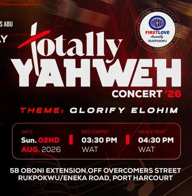 TOTALLY YAHWEH CONCERT 2026 cover