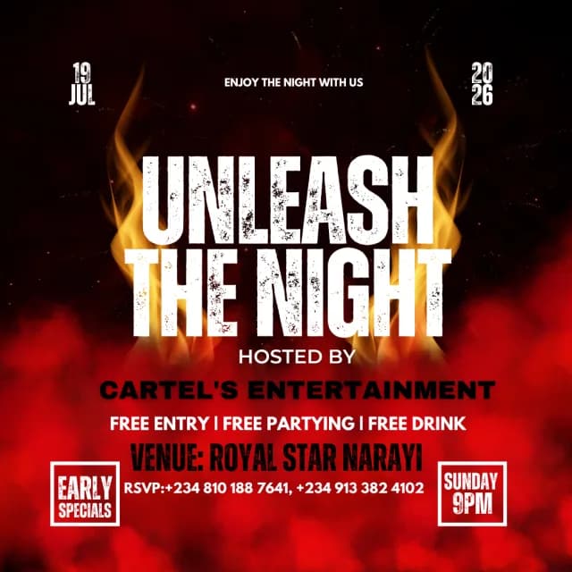 Unleash The Night With Cartel's Entertainment cover