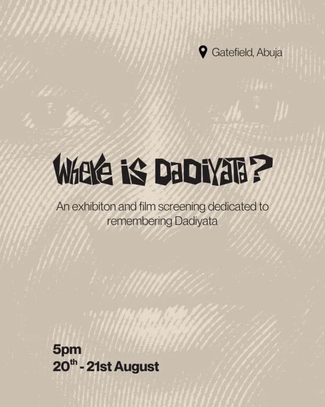 Where Is Dadiyata? Exhibition & "The Cost Of Truth" Screening cover